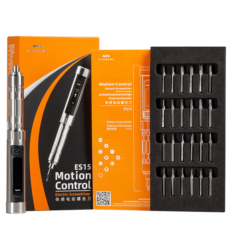 ES15 умная прецизионная Электрическая отвертка с управлением движением с 24 шт. 4 мм бит соматосенсорная Мини Электрическая отвертка