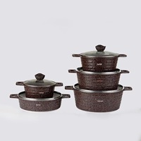 Vente chaude 10 pièces cuisine marmite nouveauté usage domestique en alliage d'aluminium cuisine marmite