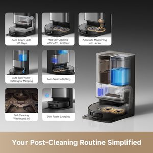 DREAM L40s Ultra Robot Vacuum Cleaner Powerful 19000Pa LDS Slam Navigation App-Controlled Auto Refill Self-Emptying Dust <b>Bin</b> - Product Image 4