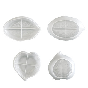 Bladeren Vorm Siliconenhars Mal Sieradenplaat Kaarsenhouder Mal Bladeren Vormen Mallen voor Beton Opslag Kunst Ambacht Cadeau Huisdecoratie - Product Image 5