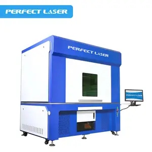 Mesin penanda Laser serat 60W Laser sempurna untuk pencetak hitam pada penggaris baja tahan karat penanda ukuran besar sambungan