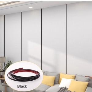 Papier peint à bord doré avec bande de couture à bord métallique 3D Tissu de fond auto-adhésif sans poinçon Produit décoratif en caoutchouc - Product Image 2