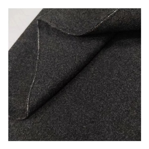 560g/<span class=keywords><strong>M</strong></span> 50% wol semua musim abu-abu gelap Melton mantel kain wol kain cocok untuk pria dan wanita mantel kain harga rendah - Product Image 1