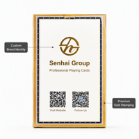 Cartes à jouer Guan Dan personnalisées haut de gamme pour entreprises, marque Senhai Group, papier cartonné 310 g/m² à âme violette, finition lin