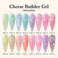 Fournitures d'Ongles Vente en Gros de Haute Qualité Constructeur de Couleur Pots de Vernis à Gel Uv Logo Personnalisé 1Kg Extension d'Ongles Constructeur de Gel à Ongles en Gel Dur