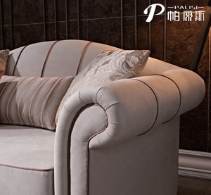 Sofa sang trọng hiện đại 3 chỗ ngồi phòng khách cao quý thiết kế cong sofa đồ nội thất 321 bộ hậu hiện đại Deluxe tiếp tân hội trường sofa - Product Image 5