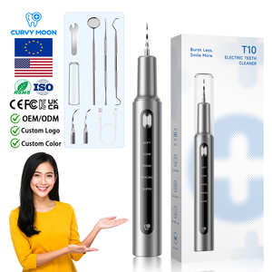 Nettoyant dentaire électrique rechargeable en acier inoxydable pour éliminer la plaque dentaire, le tartre et le calcul, détartreur ultrasonique pour usage domestique - Product Image 1