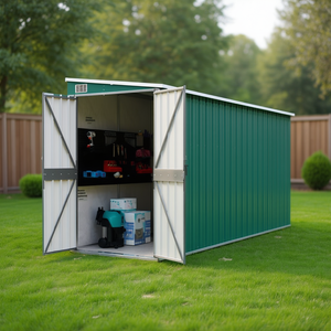 Abri de jardin mural vert 46,5x150,4x70,1 po en acier galvanisé pour usage extérieur - Product Image 2