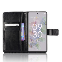 Étuis de téléphone portable à rabat en cuir TPU style portefeuille avec fentes pour cartes Crazy Horse Grain pour Google Pixel 8 9 Pro 10pro XL