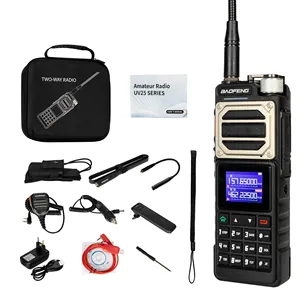 Baofeng UV-25 Tri Band 136-174/220-260/400-520MHz Ham Radio 10W Powerful 5800mAh Battery Walkie Talkie