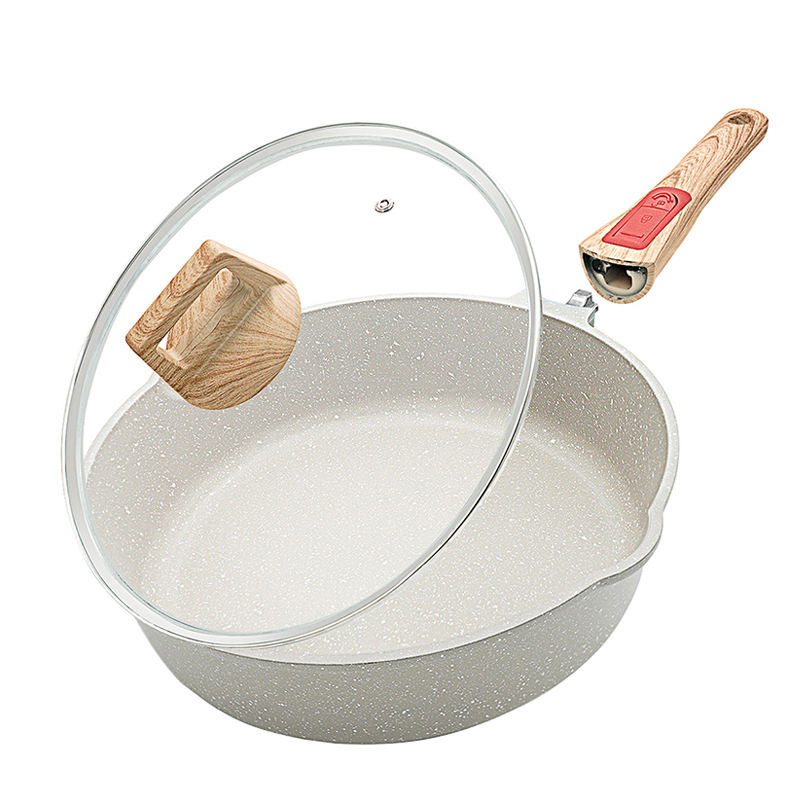 Beige-28cm fry pan
