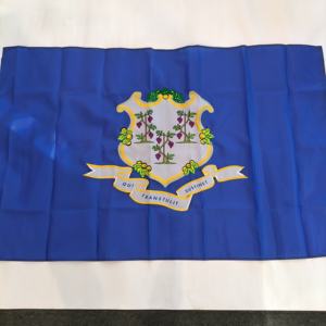 热销康涅狄格州刺绣3X5英尺美国50州国旗三角旗耐用210D牛津布坚固耐用 - Product Image 1