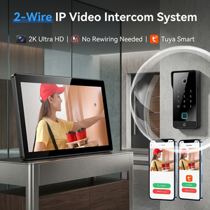 Système <span class=keywords><strong>d</strong></span>'interphone vidéo IP Hiwink Tuya 2 fils 2K <span class=keywords><strong>avec</strong></span> <span class=keywords><strong>écran</strong></span> tactile IPS grand angle pour villa, compatible <span class=keywords><strong>avec</strong></span> la rénovation et la <span class=keywords><strong>d</strong></span>éverrouillage par reconnaissance faciale et palmaire - Product Image 5