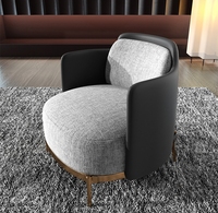 Sofá Seccional Individual Extensible de Lujo Europeo Italiano, Tapizado en Tela con Esponja, para Sala de Estar, Vestíbulo de Hotel, Gimnasio, Apartamento