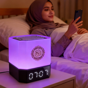 Islamic Gift Quran <b>Cube</b> Speaker QB303 APP Control Led Touch Lamp Speaker Led Night <b>Light</b> Bluetooth Quran Players - Product Image 4