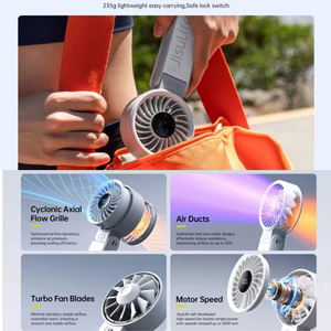 Ventilateur portable JISULIFE Life7 3600mAh avec affichage numérique LED de la vitesse, rechargeable par USB, mini ventilateur pratique - Product Image 6