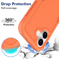Étui de téléphone portable HMJ TPU PC double couche antichoc avec coussin d'air et design anti-chute pour iPhone 17 16 15 Air Plus Pro Max