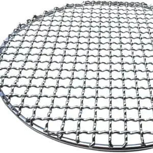 Grilles de barbecue en acier maille accessoires de gril de barbecue extérieur grillage de barbecue rond pour la vente en gros