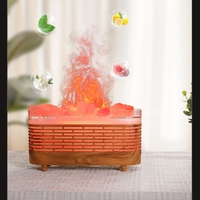 Nouveau diffuseur d'aromathérapie domestique lampe au sel de roche naturel humidificateur Super brume flamme colorée diffuseur d'huile essentielle USB