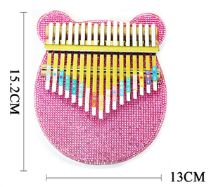 Kalimba de 17 Teclas con Pedrería de Colores, Piano de Pulgar Decorado con Cristales, Mbira <span class=keywords><strong>Sanza</strong></span> para Principiantes, Niños y Adultos, Instrumento Musical, Regalo - Product Image 6