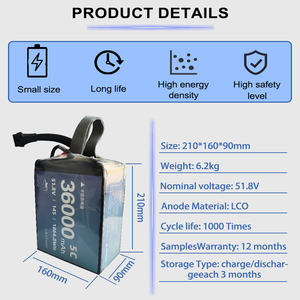 Drone de nettoyage prix usine avec batterie à semi-conducteurs batterie lithium-ion polymère haut débit 36000mAh - Product Image 3