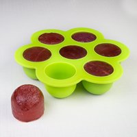 Récipient de stockage de 7 tasses en silicone sans BPA, plateau de congélation réutilisable avec couvercle à clipser pour les purées de fruits d'aliments pour bébés faits maison, lait maternel