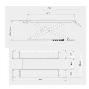 BLURESEA BLS-P30A gunting lepas pasang otomatis, gunting angkat mobil silinder ganda hidrolik kualitas tinggi dengan sertifikasi CE - Product Image 5