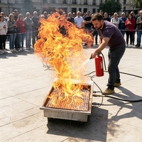 Lance-flammes portable d'extérieur, extincteur, appareil pédagogique et équipement de simulation d'incendie