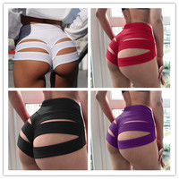 Shorts de pole dance sexy sur mesure pour femmes, grande taille, taille haute, respirants, séchage rapide, shorts hipster à découpes