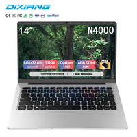 Laptop Promo Panas 14 Inch Intel N4000 6GB RAM 256GB Notebook Kustom Ringan Portabel untuk Pelajar Bisnis Ready Stock