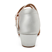 Chaussures à talons de 3.5cm de couleur différente avec talon moyen bas chaussures de danse latine pour filles mignonnes chaussures d'entraînement en classe