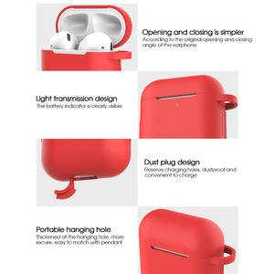 Nouvel étui en silicone pour Apple Airpod, housse de casque monobloc, <span class=keywords><strong>coque</strong></span> de couleur unie pour Apple Airpod 1/<span class=keywords><strong>2</strong></span>, étui antichoc - Product Image 2