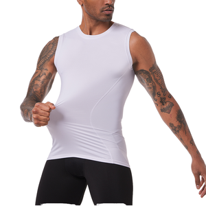 Sports Mens Workout <b>Compression</b> Sleeveless Tank <b>Top</b> Gym Shirts Quick Dry Spandex/Polyester - Product Image 1