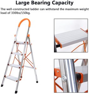 Échelle pliante en aluminium Deliladder <span class=keywords><strong>DLS</strong></span> 2-6 marches EN131 avec capacité de charge de 375 lb et garantie d'un an - Product Image 3