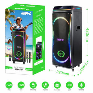 Altavoz DJ de Doble Bocina, Altavoz TWS de Gran Potencia con Doble Micrófono Inalámbrico GD-1023 - Product Image 4