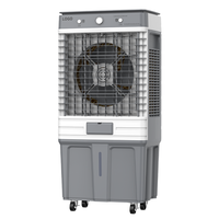 Refroidisseur d'air évaporatif industriel avec réservoir d'eau de 60L, volume d'air élevé, faible bruit, 3 vitesses réglables pour une utilisation en extérieur et à la maison