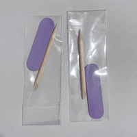 Kit de herramientas de lima de uñas de doble cara, juego de dos piezas con tiras de pulido para uñas postizas, suministros para uñas