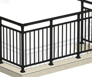 認証済み工場製 シンプルデザイン スチール製バルコニー柵 手すり 安全柵 錬鉄製階段手すり ヴィラ ホテル 病院向け - Product Image 1