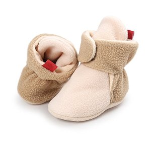 G19 Semelle antidérapante pour <span class=keywords><strong>bébé</strong></span> Apprendre la marche Chaussons en polaire Hiver Fluffy Warm Baby Fleece Booties - Product Image 1
