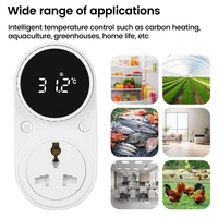 Contrôleur de température numérique intelligent avec minuterie, prise EU, thermostat à bouton rotatif, capteur de température, interrupteur de chauffage et de refroidissement, pour usage domestique