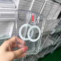 Funda Magnética Transparente para Teléfono PC para iPhone 16 15 14 13 12 11 Pro Max, Cubierta Transparente Antiamarilla a Prueba de Golpes con Caja de Empaque