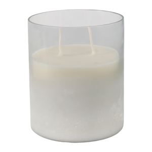 Candela Profumata al Gelsomino in Vetro Satinato, Decorazione per Interni ed Esterni - Product Image 1
