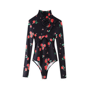 بدلة جسم ضيقة جديدة للصيف ORB الأمريكية ثلاثية الأبعاد مطبوعة نحيفة عالية الخصر طقم سراويل ضيقة كاجوال - Product Image 2