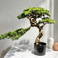Plante Bonsaï Artificielle en Pot en Plastique, Arbre Bonsaï Réaliste, Plante Verte Artificielle Écologique, Haute Simulation pour Mariage et Maison