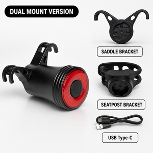 Feux arrière à détection de freinage, feux de vélo d'extérieur, feux LED pour vélo de route, arrêt automatique après 40 secondes, démarrage automatique par vibration - Product Image 6