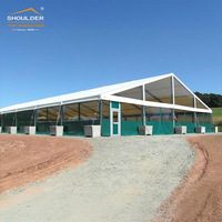 Tente de Grande Taille pour Activités de Plein Air et Événements Sportifs, Tente de Conception en A avec Toit en PVC et Structure en Aluminium, Tente d'Équitation, Chapiteaux Équestres, Tentes de Sport Équestres