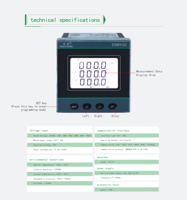 EastSong ES96Y-U3 Voltmeter Digital Tiga Fasa Kelas 0.5 Akurasi Tinggi LCD Pengukur Tegangan AC IP65 MODBUS-RTU Daya Industri