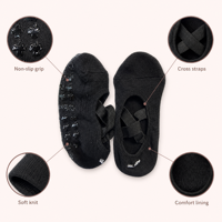 Chaussettes de Pilates personnalisées à coupe basse pour femmes, avec sangles croisées, doublure en peluche, tricot doux, antidérapantes, chaussettes de yoga