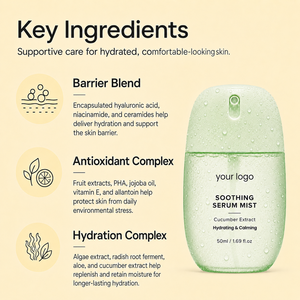 Spray Tónico Refrescante de Bolsillo, Sin Silicona, Cómodo de Usar, Ideal para Viajes, al Mejor <span class=keywords><strong>Precio</strong></span>, Distribuidor, OEM, ODM, Cucumber - Product Image 3