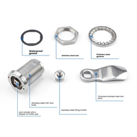Loquet de compression à quart de tour en acier inoxydable 304/316 robuste, verrou à came d'étanchéité, protection IP65, anti-vibration/étanche